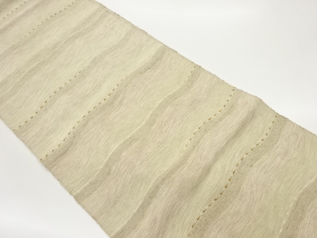 よろけ縞模様織出し名古屋帯